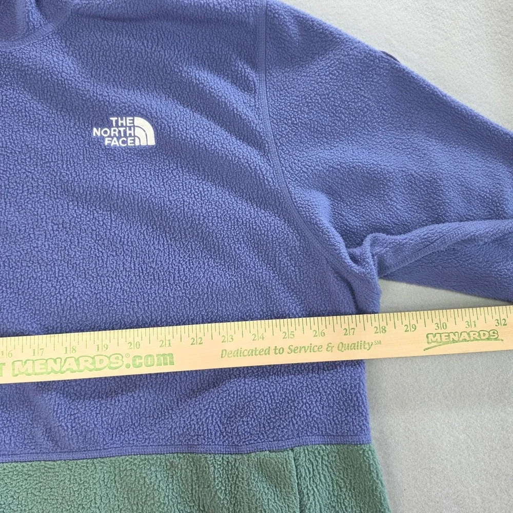 The North Face Gorpcore Colorblock Fleece Hoodie XXL Outdoor Blue Green